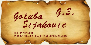 Goluba Šijaković vizit kartica